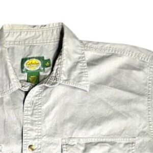 Cabela's Casual Button Down Shirt Gray Size Medium